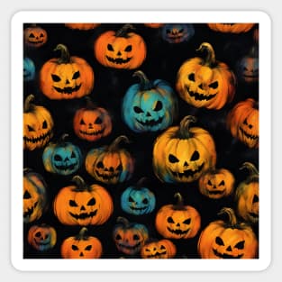 Pumpkin Heads Halloween pattern Sticker
